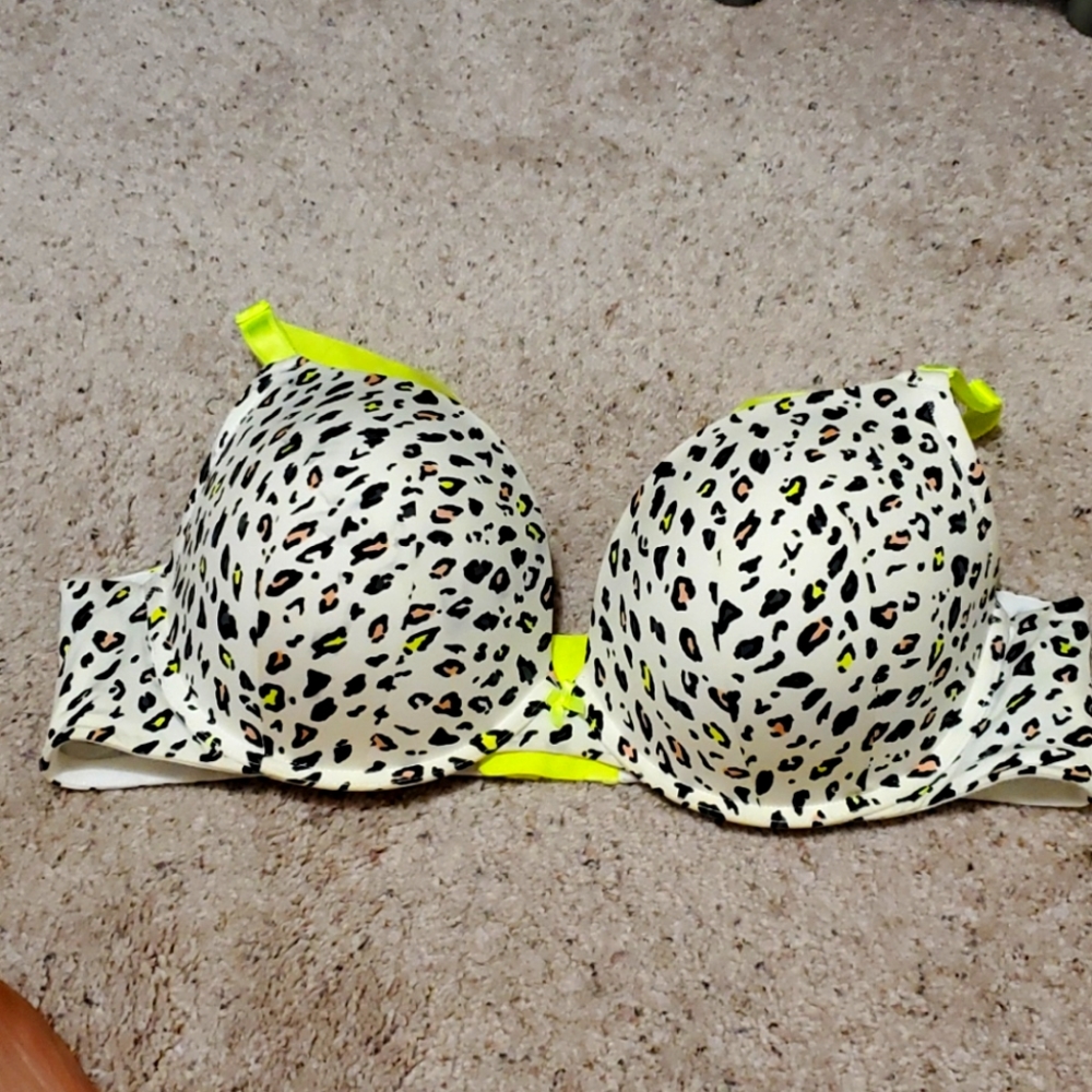 Bright cheetah print bra